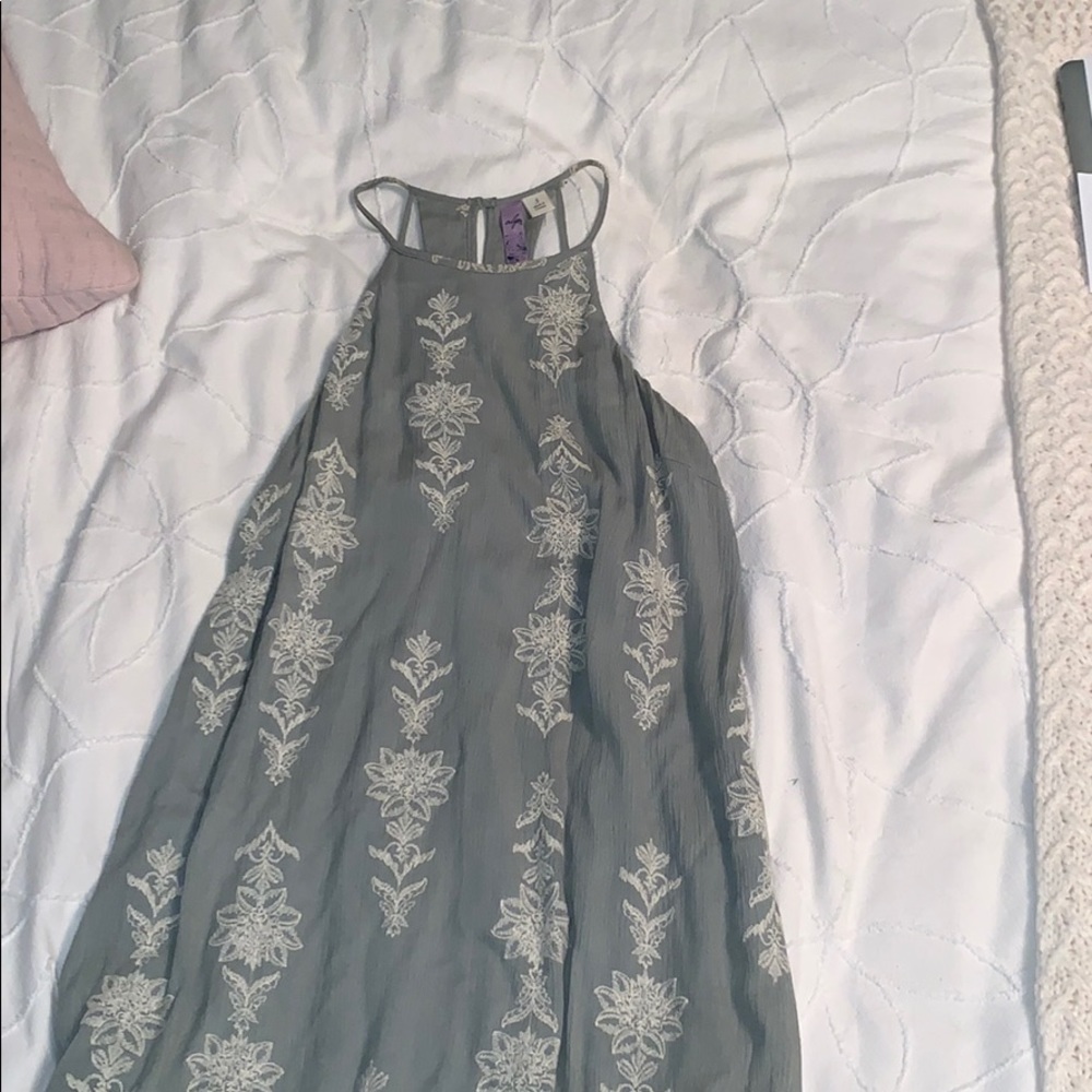 Teal flower dress